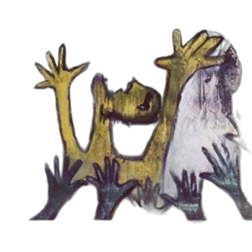 creature, dragon, mask, staff transparent PNG cut-out