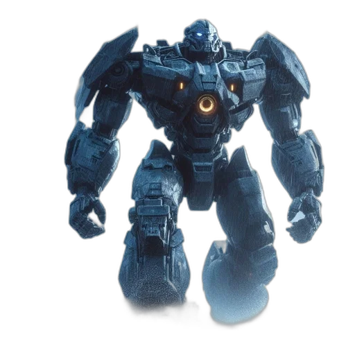 robot, 3d render, concept art, large transparent PNG cut-out