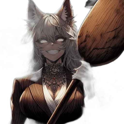 staff, mask, comic book art, fantasy art transparent PNG cut-out