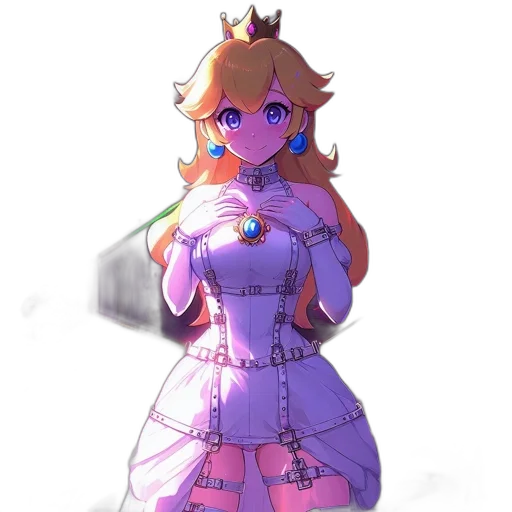 dress, crown, staff, robot transparent PNG cut-out