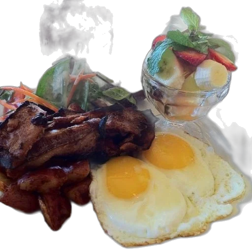 food, photorealistic, 3d render, plate transparent PNG cut-out