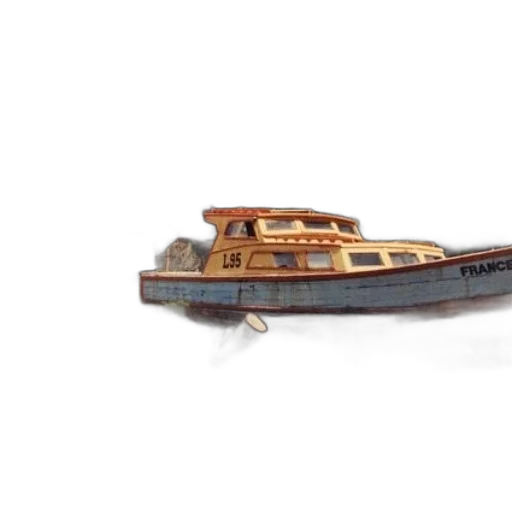3d render, photorealistic, boat, word transparent PNG cut-out
