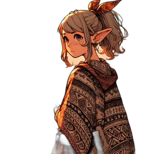 dress, dragon, staff, jacket transparent PNG cut-out