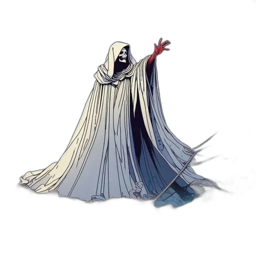 dress, mask, staff, creature transparent PNG cut-out