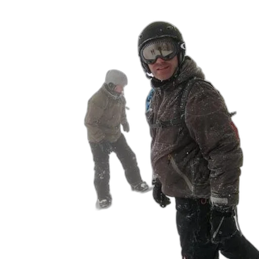 snow, fog, two, snowboarders transparent PNG cut-out