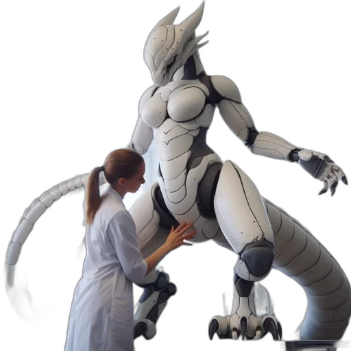 robot, dragon, creature, concept art transparent PNG cut-out