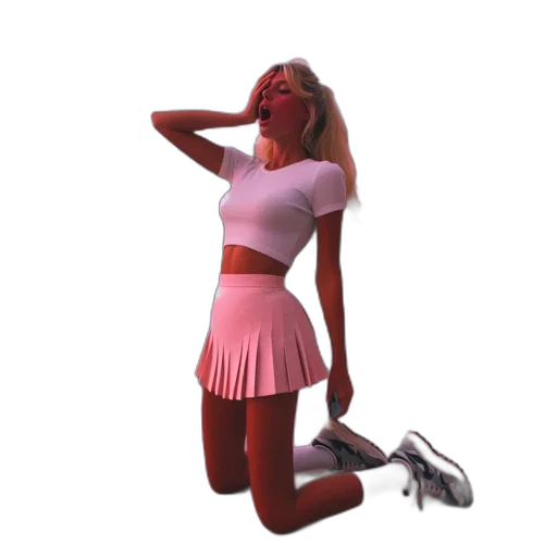 dress, shoes, mask, staff transparent PNG cut-out