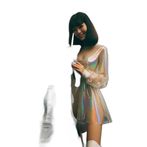 dress, bottle, robot, hair transparent PNG cut-out