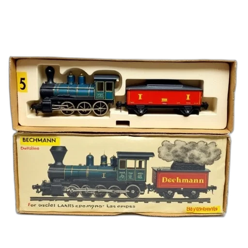 vintage, toy, train, set transparent PNG cut-out