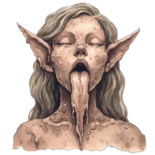 face, mask, creature, staff transparent PNG cut-out