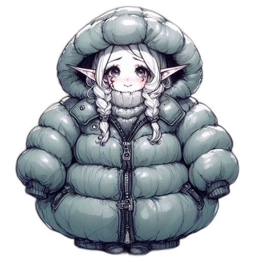 jacket, creature, hat, face transparent PNG cut-out