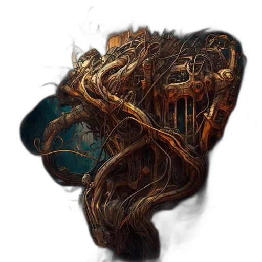hair, creature, mask, crown transparent PNG cut-out
