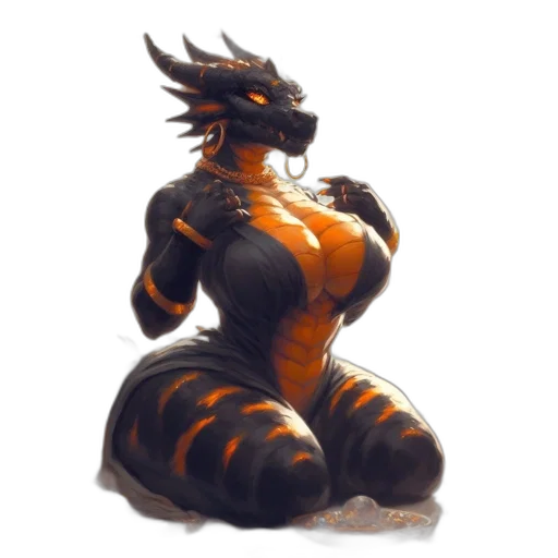 dragon, dress, creature, animal transparent PNG cut-out