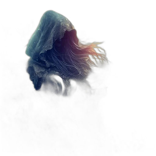 mask, hair, face, creature transparent PNG cut-out