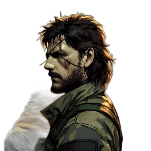 jacket, face, comic book art, concept art transparent PNG cut-out