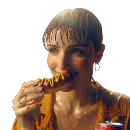 food, face, jewelry, hair transparent PNG cut-out