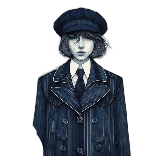 jacket, hat, face, staff transparent PNG cut-out