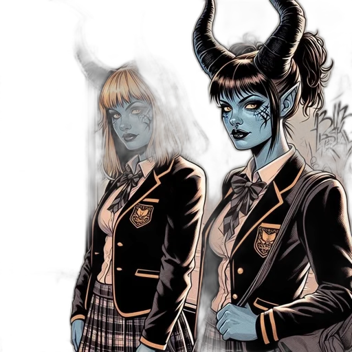 comic book art, concept art, fantasy art, cartoon transparent PNG cut-out