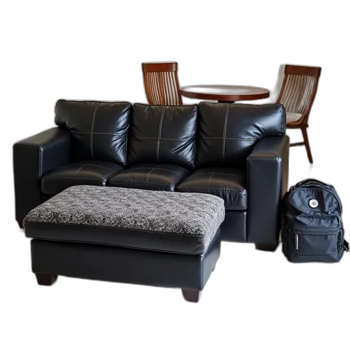 furniture, 3d render, dark, black transparent PNG cut-out