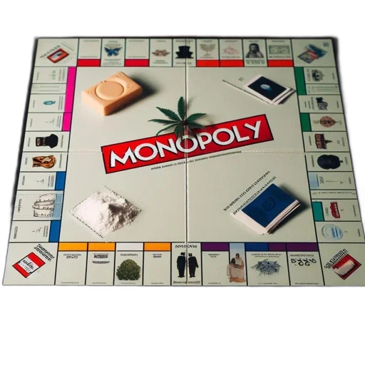 unconventional, rendition, monopoly, replaces transparent PNG cut-out