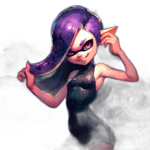 dress, weapon, hair, staff transparent PNG cut-out