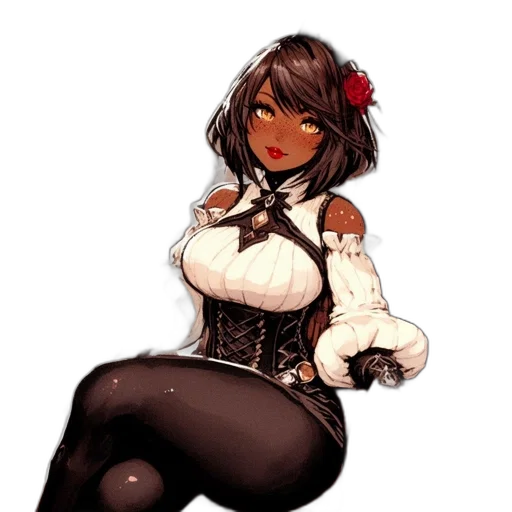 dress, staff, flower, weapon transparent PNG cut-out