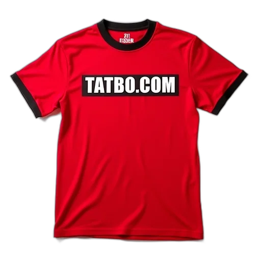red, t-shirt, black, outline transparent PNG cut-out