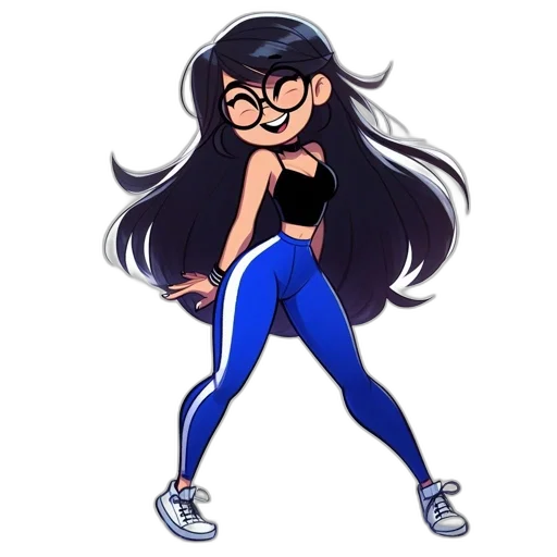 hair, staff, dress, cartoon transparent PNG cut-out