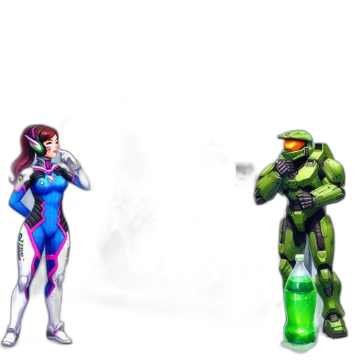 robot, concept art, pixel art, 3d render transparent PNG cut-out