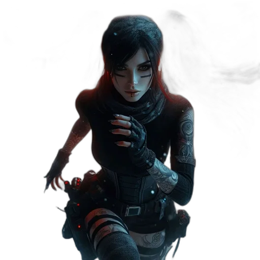 concept art, cyberpunk, fantasy art, comic book art transparent PNG cut-out