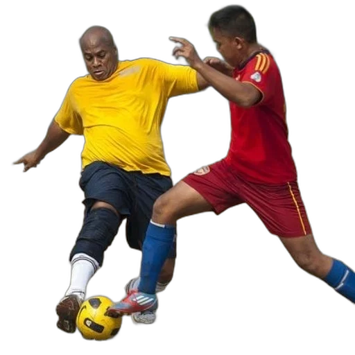 two, soccer, players, action transparent PNG cut-out