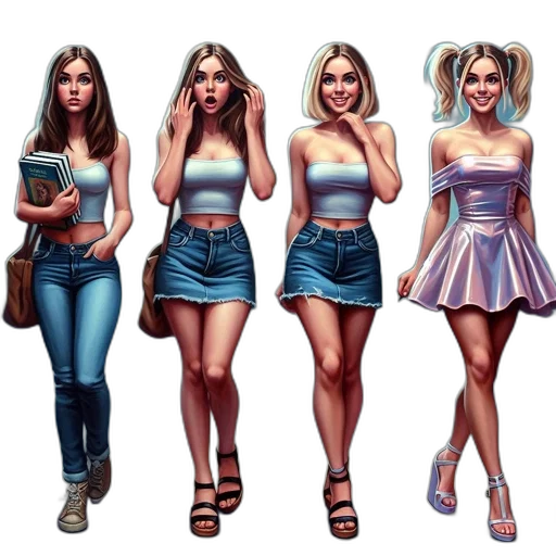 dress, concept art, fantasy art, cartoon transparent PNG cut-out