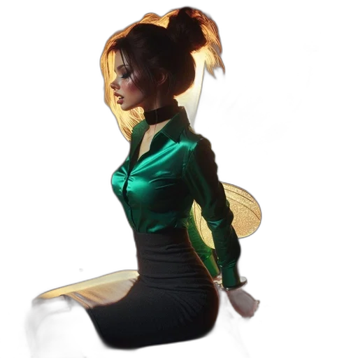 dress, staff, jacket, concept art transparent PNG cut-out