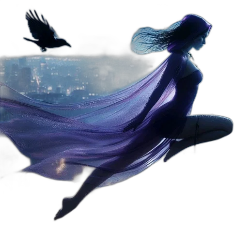 dress, fantasy art, concept art, comic book art transparent PNG cut-out