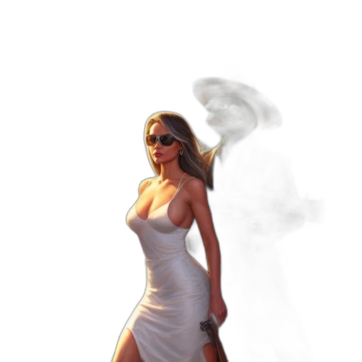 dress, staff, weapon, concept art transparent PNG cut-out