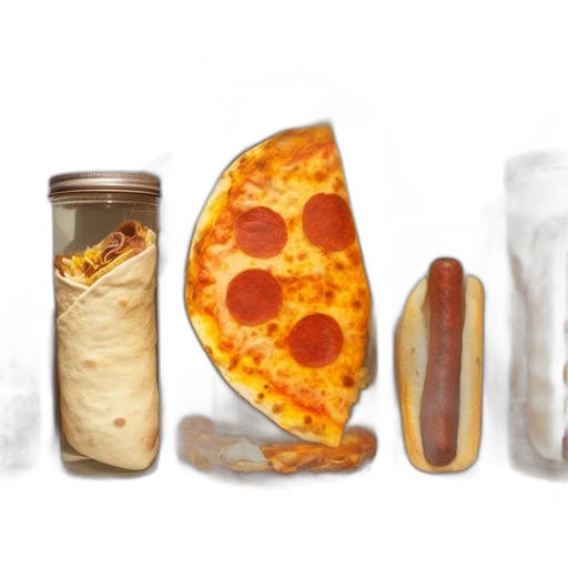 food, bottle, concept art, 3d render transparent PNG cut-out