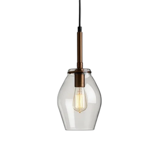 3d render, modern, glass, pendant transparent PNG cut-out