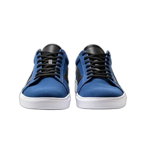 shoes, blue, pair, black transparent PNG cut-out