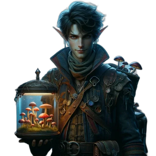 dragon, staff, jacket, face transparent PNG cut-out