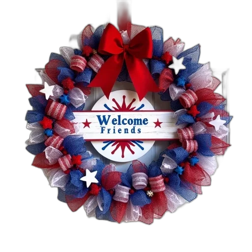 staff, 3d render, patriotic, wreath transparent PNG cut-out