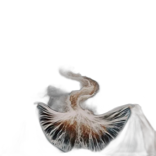 hair, dragon, flower, creature transparent PNG cut-out
