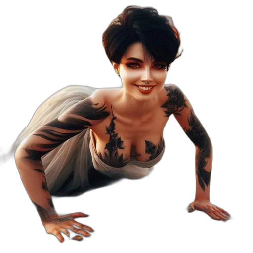 dress, creature, robot, jewelry transparent PNG cut-out