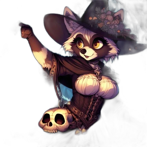 staff, hat, mask, fantasy art transparent PNG cut-out
