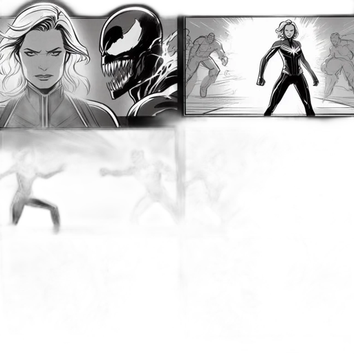 comic book art, concept art, outer space, monochrome transparent PNG cut-out