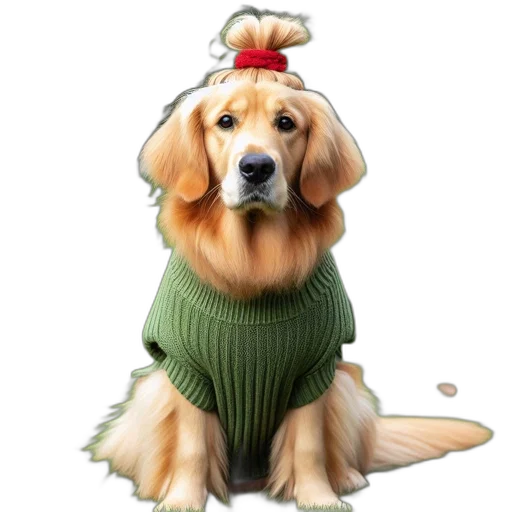 hat, animal, jacket, staff transparent PNG cut-out