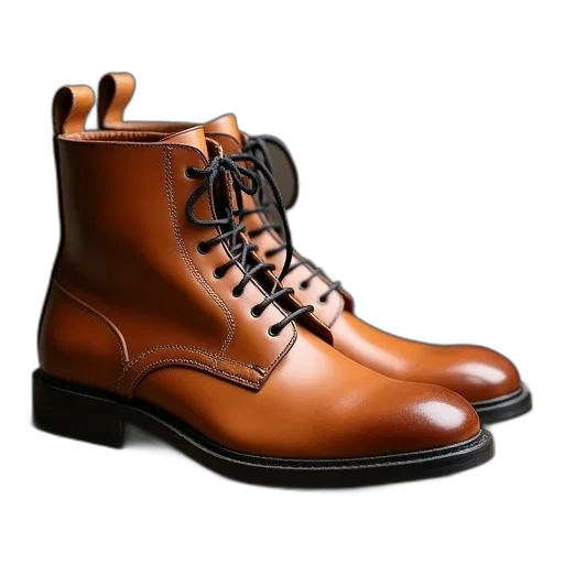 shoes, photorealistic, 3d render, tan transparent PNG cut-out