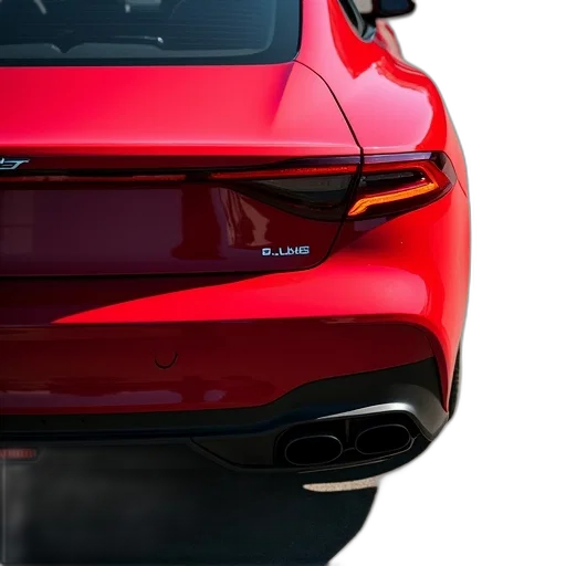 car, red, rear, end transparent PNG cut-out