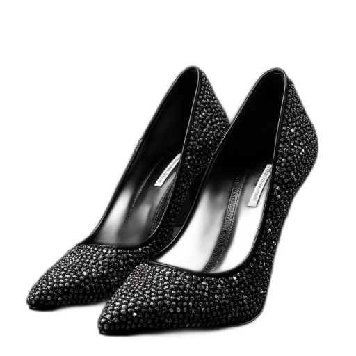 shoes, 3d render, footwear, black transparent PNG cut-out