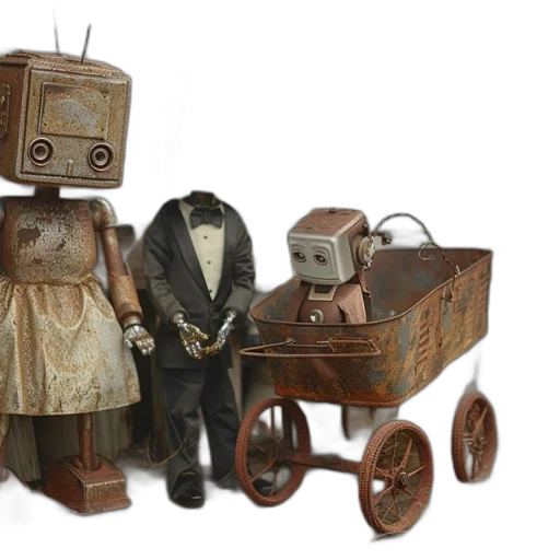 robot, furniture, concept art, 3d render transparent PNG cut-out