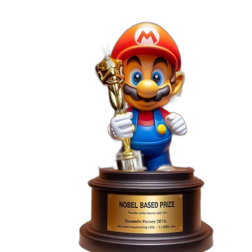 3d render, concept art, figurine, mario transparent PNG cut-out